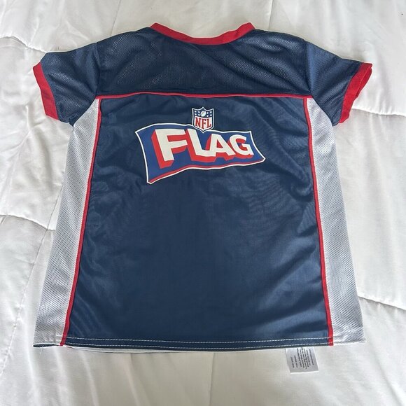 New England Patriots Youth Flag Football Jersey Youth Medium M Blue Short Sleeve - Picture 6 of 6